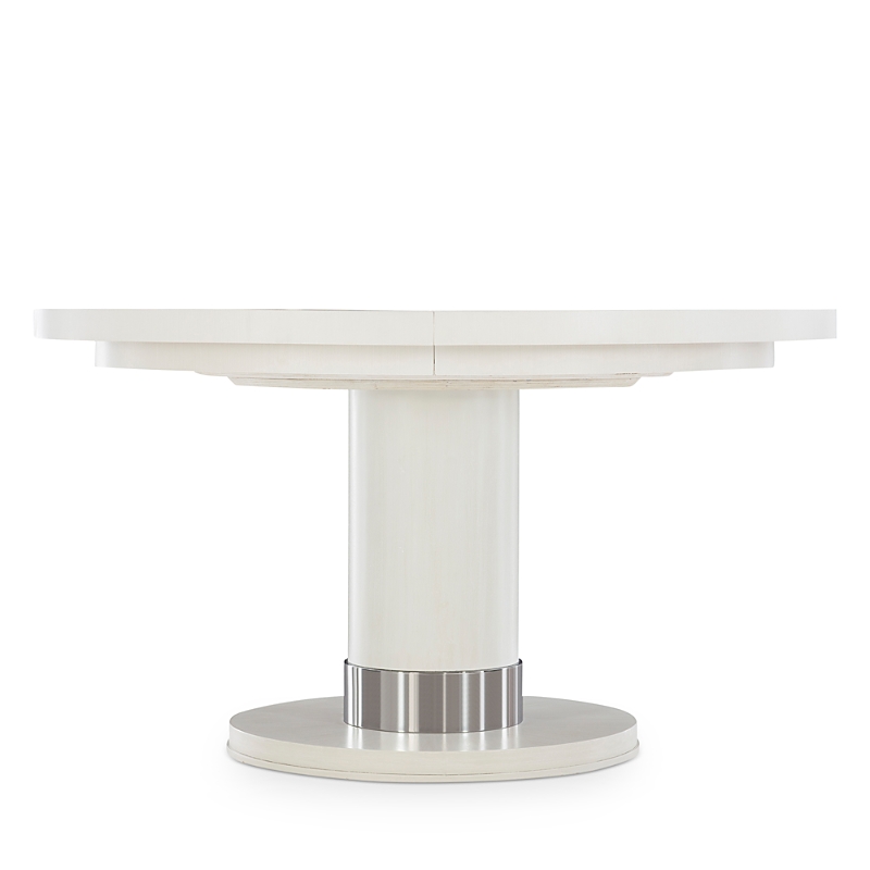 Bernhardt Silhouette Round Dining Table In Eggshell