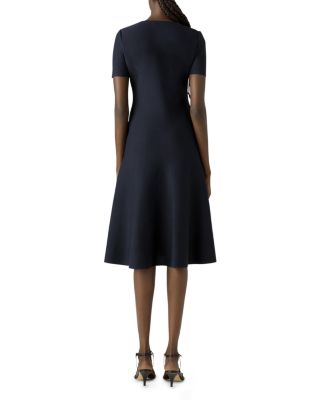 slim fit dress slacks Shop Women's Beige Knitted Fit and Flare Midi Dress| Showoffff main image 0