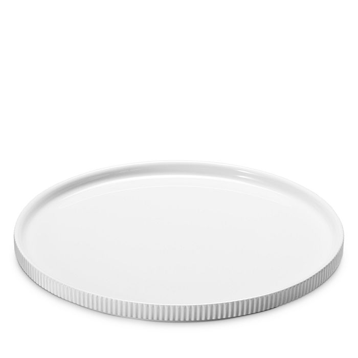 Shop Georg Jensen Bernadotte Dinner Plate, Set Of 4 In White