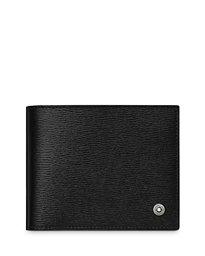 Montblanc Westside Bifold Money Clip Leather Wallet In Black