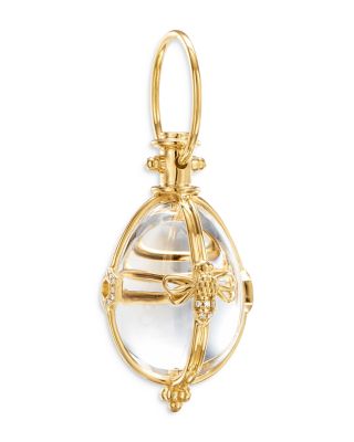 Temple St. Clair 18K Yellow Gold Classic Bee Crystal Amulet
