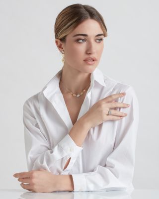 18K Yellow & White Gold Lunaria Diamond Drop Earrings