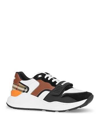 Burberry - Women's Ramsey Leather, Suede & Vintage Check Sneakers
