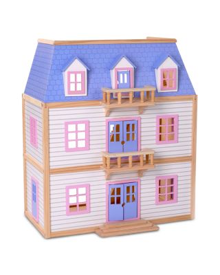 Melissa & Doug Wooden Multi Level Dollhouse - Ages 3+