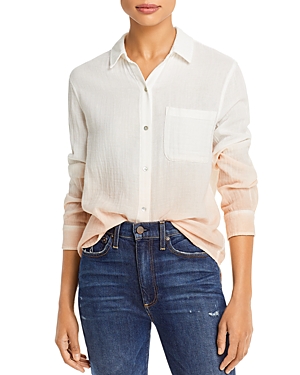 Rails Ellis Dip-dye Button-down Shirt In White Blush