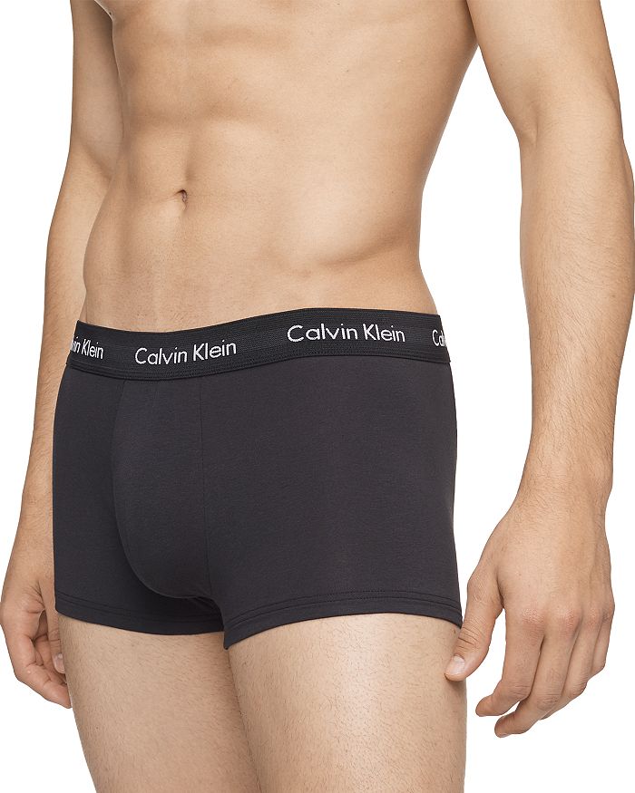 Mens Underwear Calvin Klein Underwear Calvin Klein Cotton Tri-pack Trunks in Black for Men Save 25% 