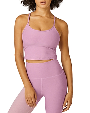 Beyond Yoga Space-dye Racerback Cropped Top In Orchid Haze