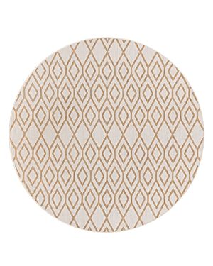 Jill Zarin Outdoor Turks And Caicos Round Area Rug, 4' X 4' In Beige