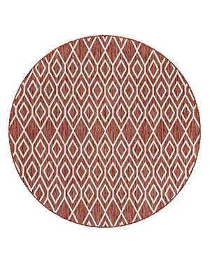 Jill Zarin Outdoor Turks And Caicos Round Area Rug, 4' X 4' In Terracotta