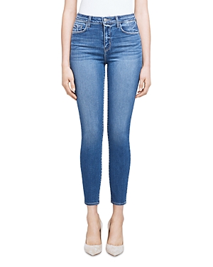 Shop L Agence L'agence Margot High-rise Skinny Jeans In Laredo