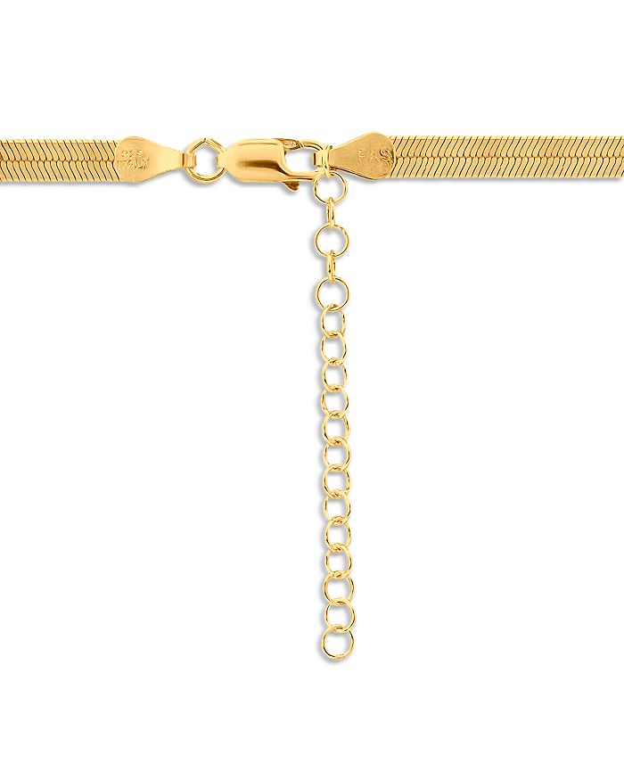 Shop Aqua Herringbone Chain Necklace, 16 - 100% Exclusive In Gold