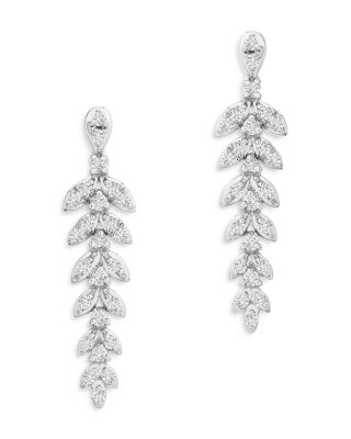 Bloomingdale's - Diamond Leaf Drop Earrings in 14K White Gold, 0.50 ct. t.w. - 100% Exclusive