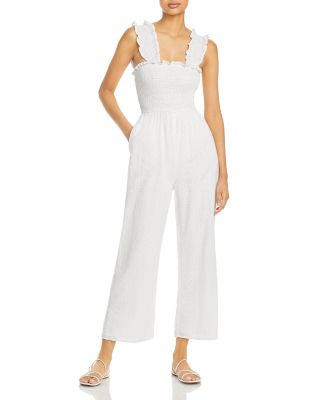 eyelet jumpsuit white