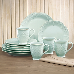 Lenox French Perle 12 Piece Dinnerware Set In Ice Blue
