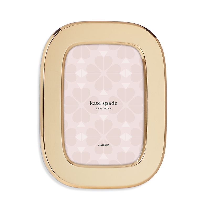 Kate Spade South Street 4" X 6" Gold Oval Picture Frame In Gold