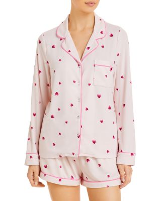 Splendid Heart Print Short Pajama Set Bloomingdale s