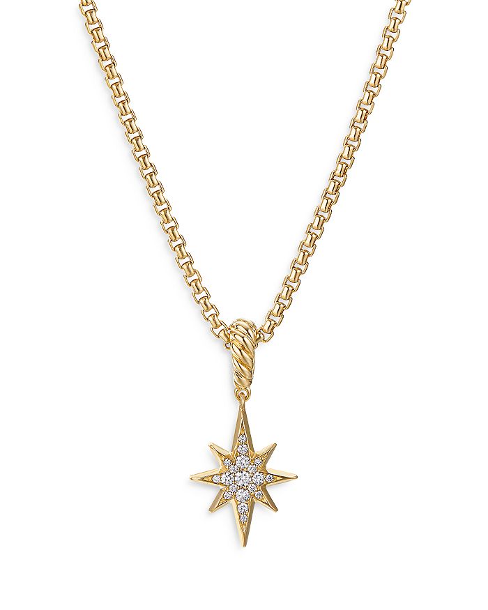 David Yurman - 18K Yellow Gold North Star Amulet with Diamonds