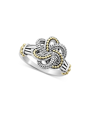Shop Lagos Sterling Silver & 18k Yellow Gold Love Knot Ring
