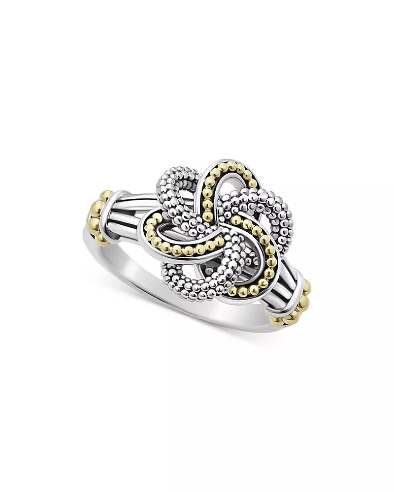 Lagos Sterling Silver & 18K Yellow Gold Love Knot Ring