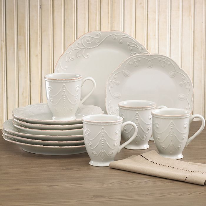 Shop Lenox French Perle 12 Piece Dinnerware Set In White