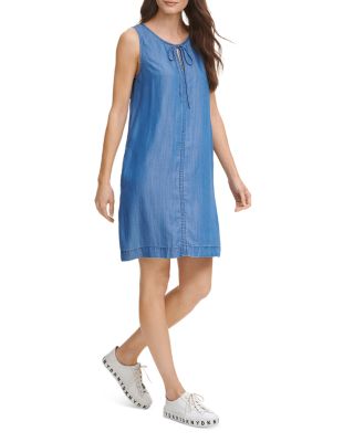 dkny chambray dress