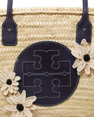 Tory Burch Ella Floral Straw Basket Tote | Bloomingdale's