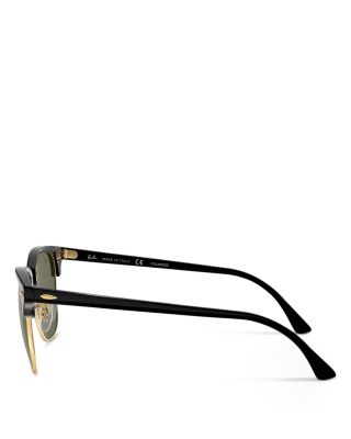  Polarized Classic Clubmaster Sunglasses, 51mm