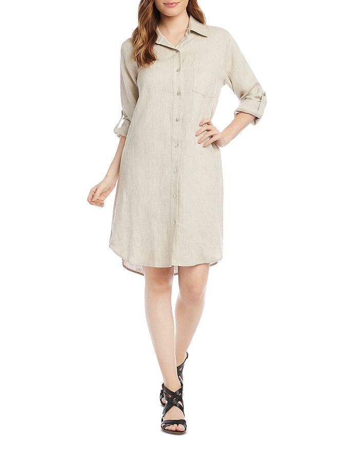 KAREN KANE LINEN SHIRT DRESS