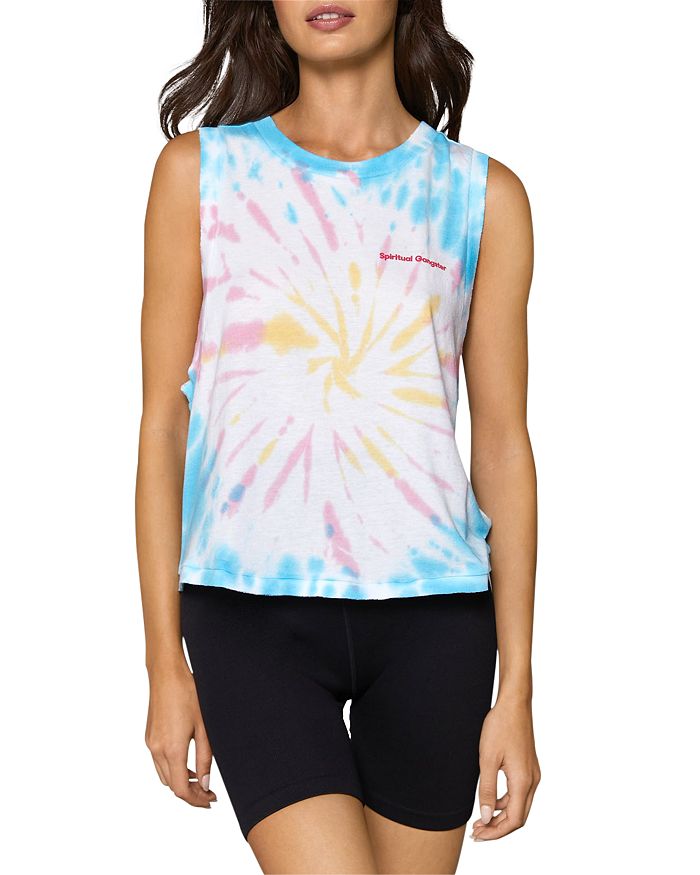 Spiritual Gangster Balance Tie Dye Tank Top In Sunburst