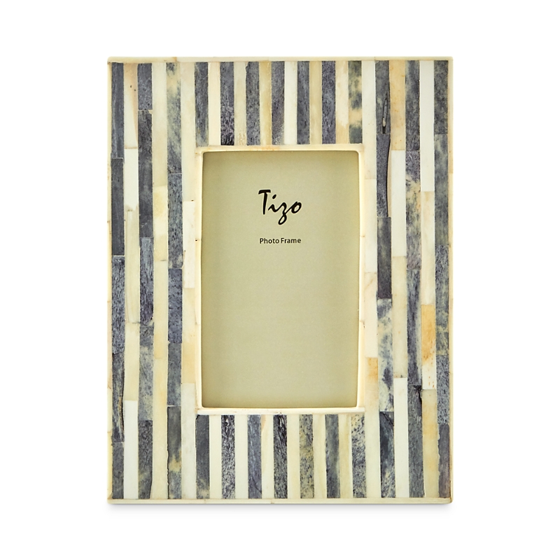 Tizo Resin Bone Picture Frame, 4 X 6 In Gray/white