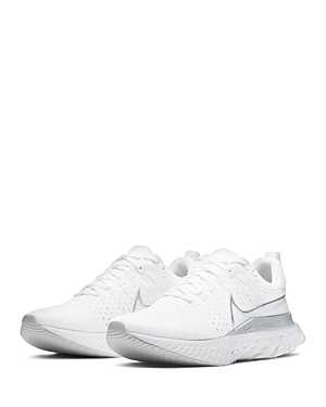 Nike React Infinity Run Flyknit 2 Running Shoe In White/silver