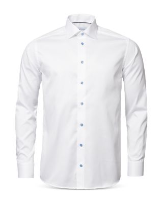 Contemporary Fit Contrast Blue Button Shirt