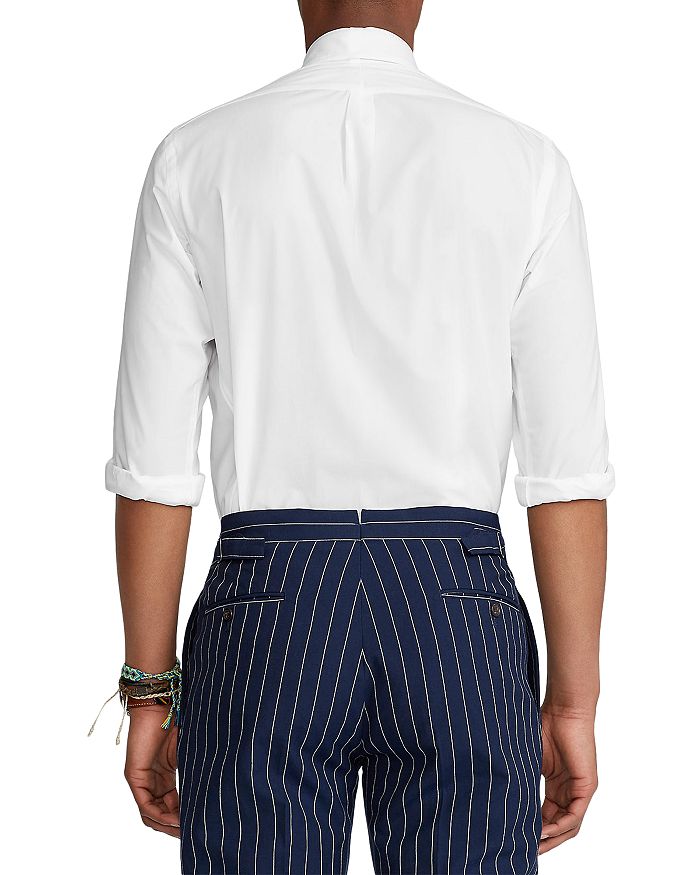 Shop Polo Ralph Lauren Classic Fit Long Sleeve Poplin Button Down Shirt In White