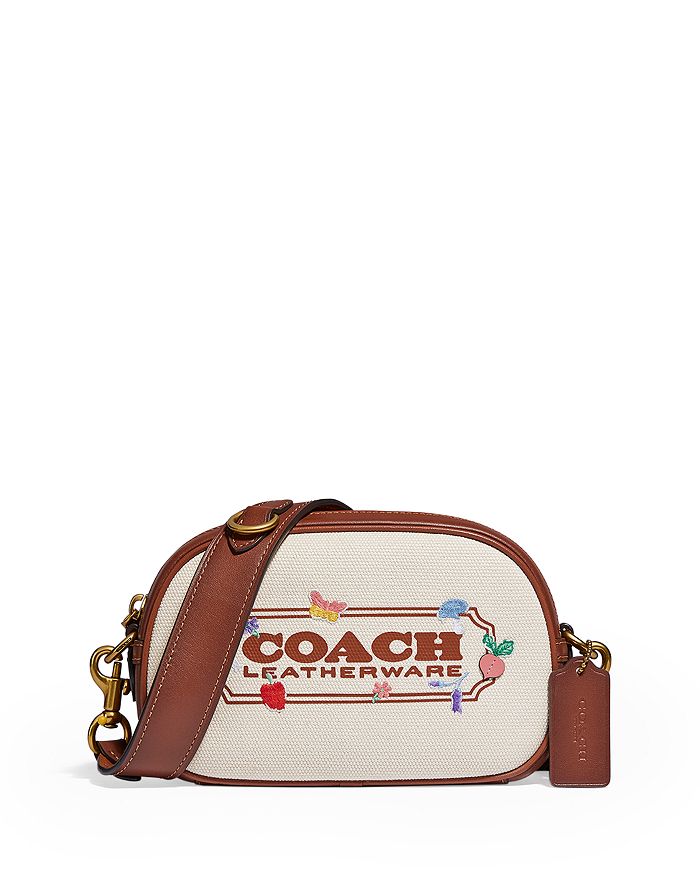COACH Badge Mini Embroidered Canvas Camera Crossbody | Bloomingdale's