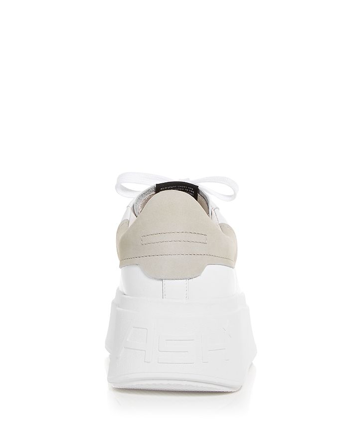 Shop Ash Women's Moby Low Top Platform Sneakers In White/beige