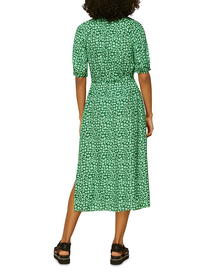 WHISTLES OLIVIA GIRAFFE PRINT MIDI DRESS