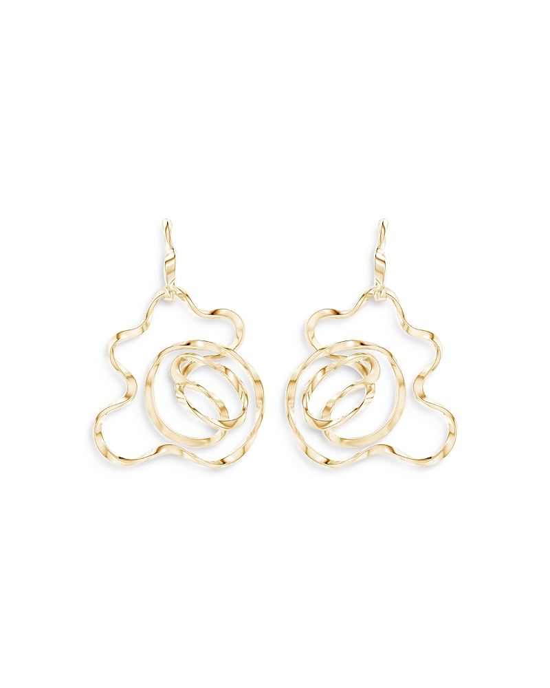 Natori 14k Yellow Gold Large Sakura Hoop Earrings In Gold