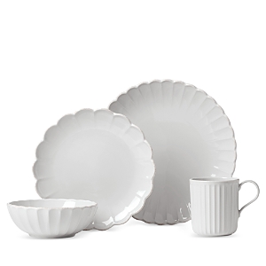 Shop Lenox French Perle Scallop 4 Piece Place Setting In White