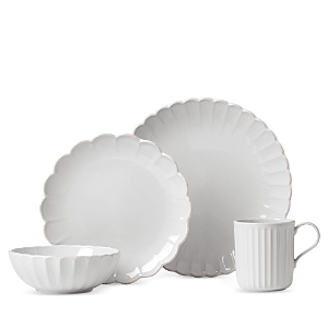 Lenox French Perle Scallop 4 Piece Place Setting In White