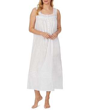 Eileen West Sleeveless Cotton Lawn Ballet Nightgown In White