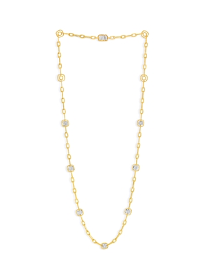 Roberto Coin 18k Yellow Gold New Barocco Diamond Station Necklace, 32 In White/gold