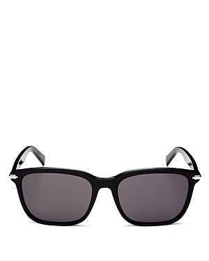 Dior Men's Square Sunglasses, 57mm In Shiny Black /smoke