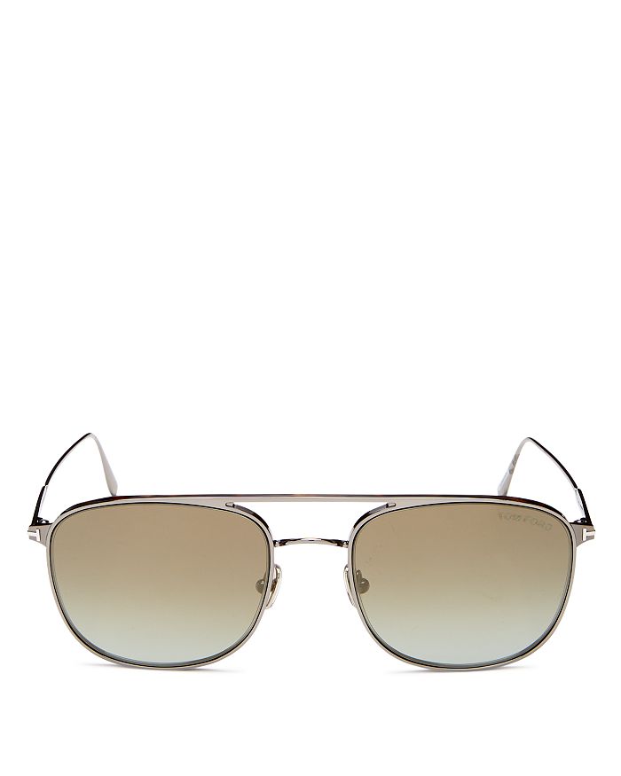 Tom Ford Jake Brow Bar Aviator Sunglasses, 56mm | Bloomingdale's