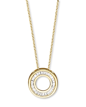Diamond Circle Pendant Necklace in 14K Yellow Gold, 0.20 ct. t.w.