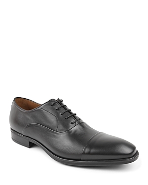 Shop Bruno Magli Men's Locascio Leather Cap Toe Oxfords In Black Nappa