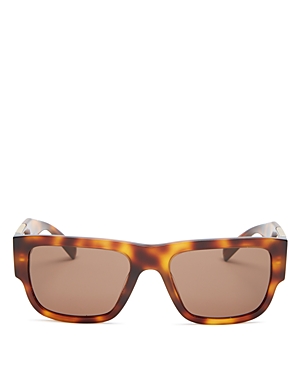 Versace Men's Square Sunglasses, 56mm In Havana/ Dark Brown
