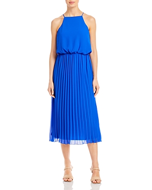 Sam Edelman Sleeveless Pleated Midi Dress In Blueberry