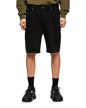 Diesel D-strukt Denim Shorts In Black Denim