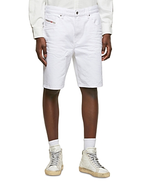 Diesel D-strukt Denim Shorts In White