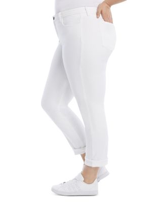 High Rise Ankle Straight Jeans in White